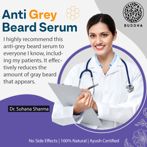 Anti Grey Beard Serum Oil - 100% Ayush Certified - For Premature Greying and Restore Natural Beard Color