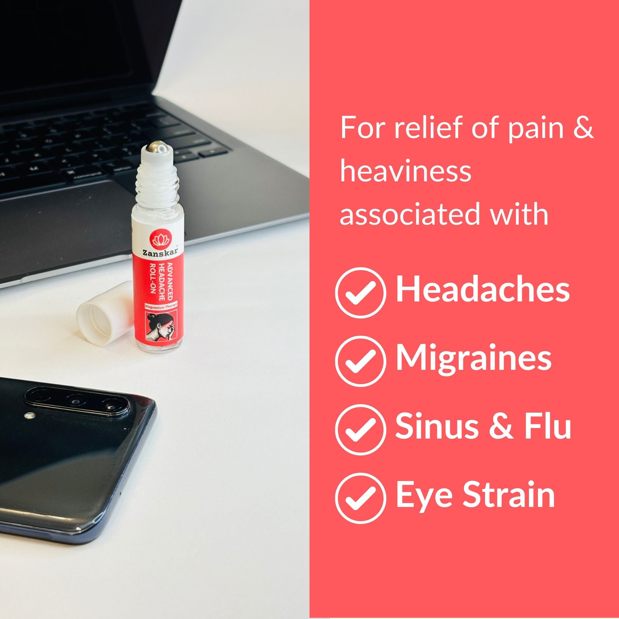 Advanced Headache Roll-on for Migraine (10ml)