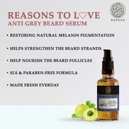 Anti Grey Beard Serum Oil - 100% Ayush Certified - For Premature Greying and Restore Natural Beard Color